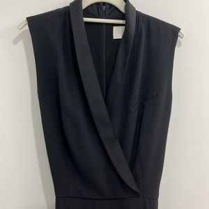 Boss Black Sleeveless Wrap Jumpsuit